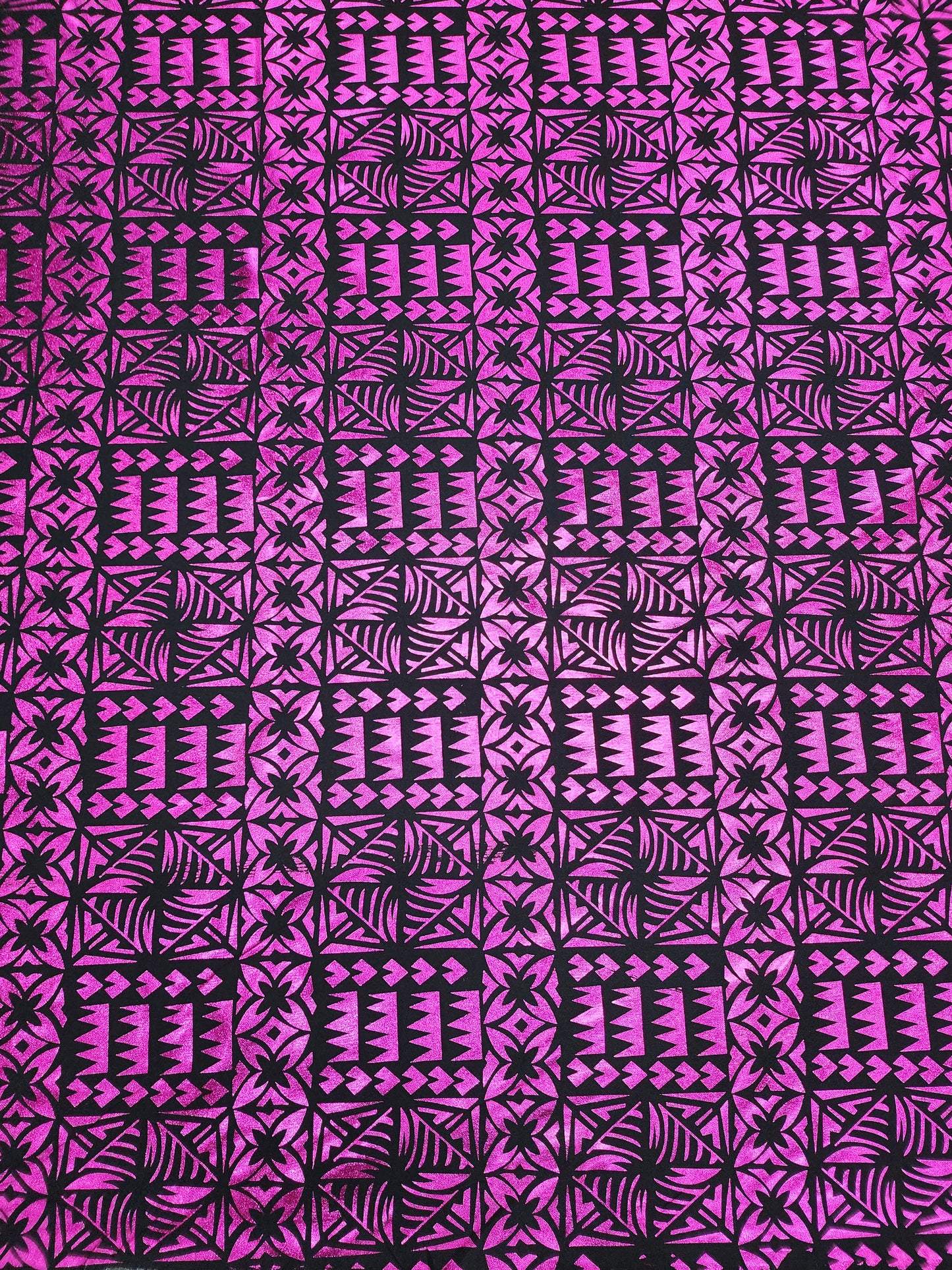 Shiny Polyester Design #75 Pink and Black