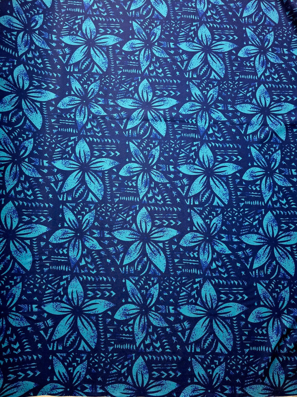 Polynesian Design #205 Blue and Blue