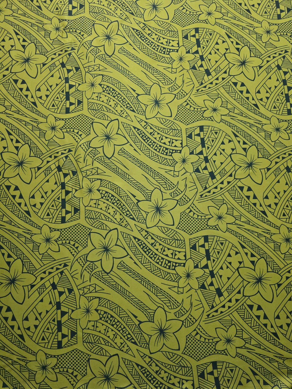 Polynesian Design #219 Yellow and Green