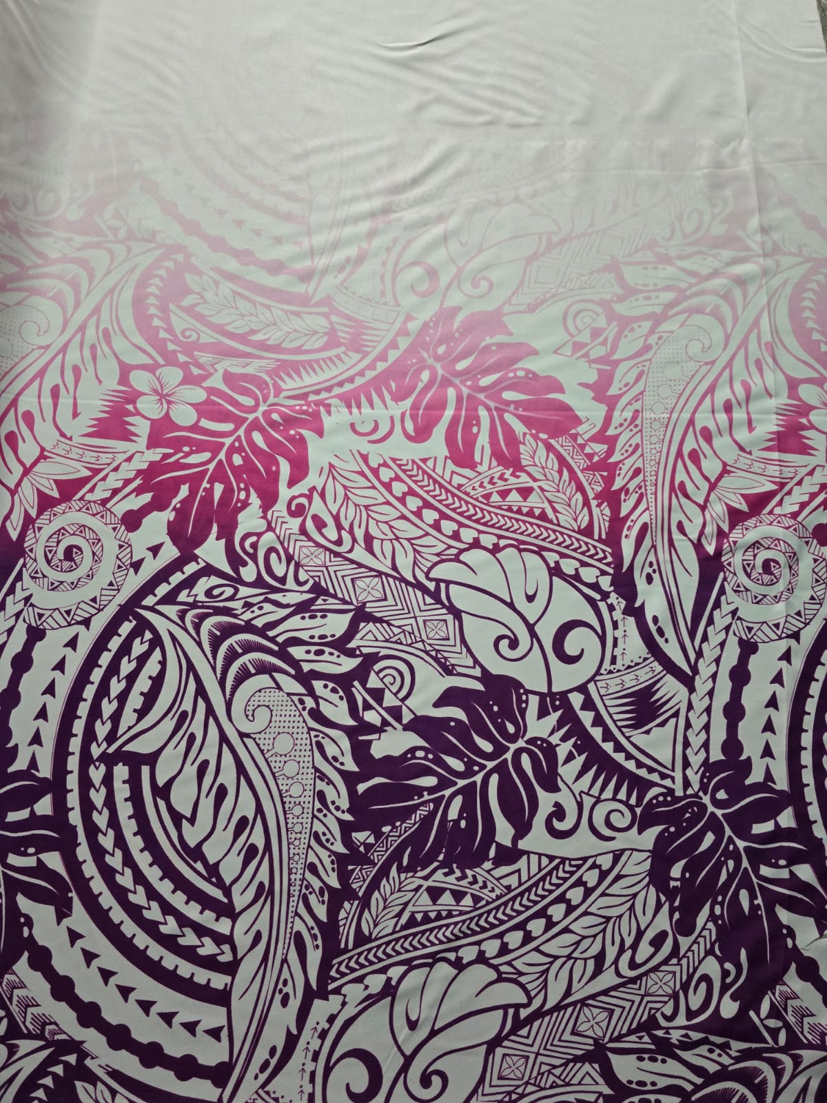 Polynesian Design #232 Purple, White and Pink