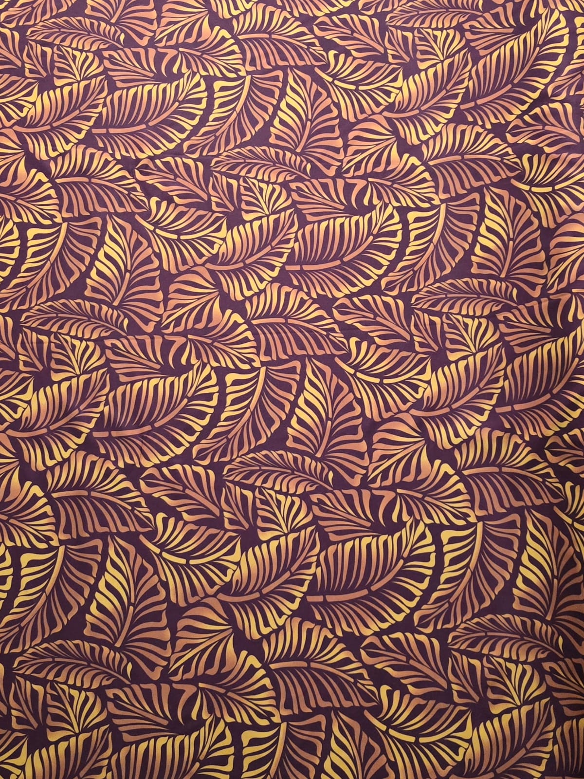 Polynesian Design #233 Wine and Yellow