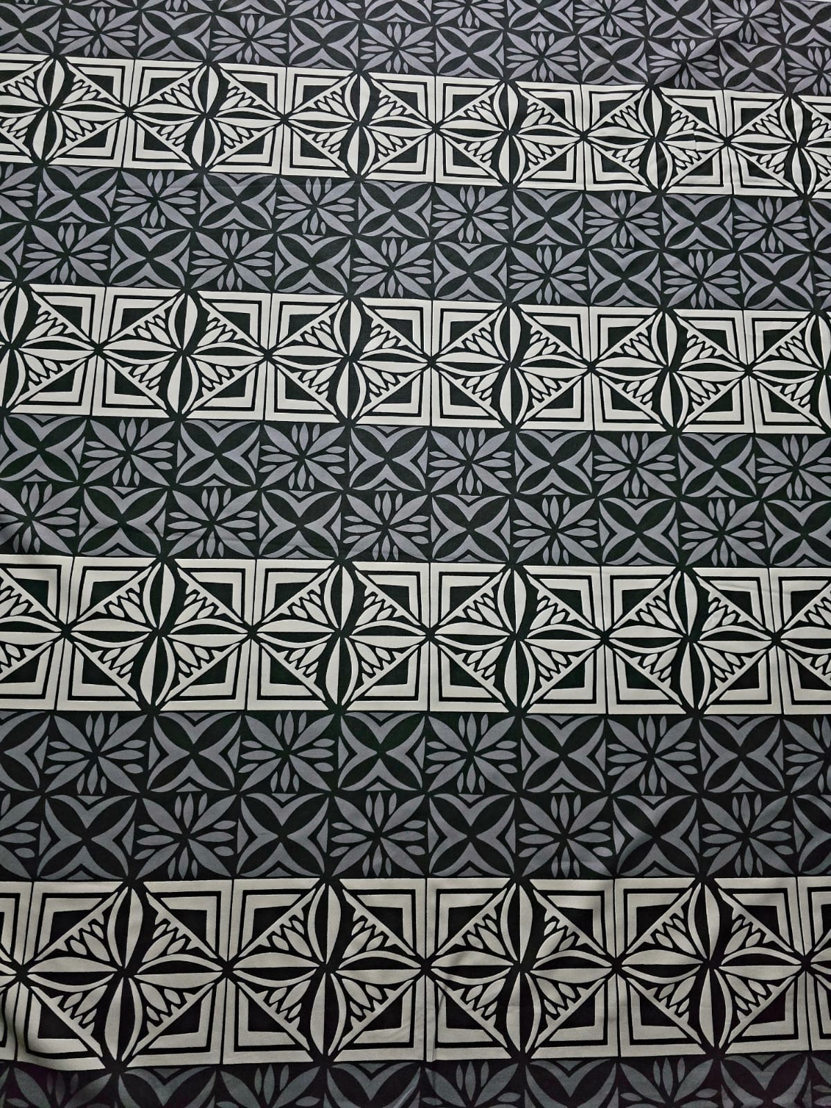 Polynesian Design #250 Grey and Black