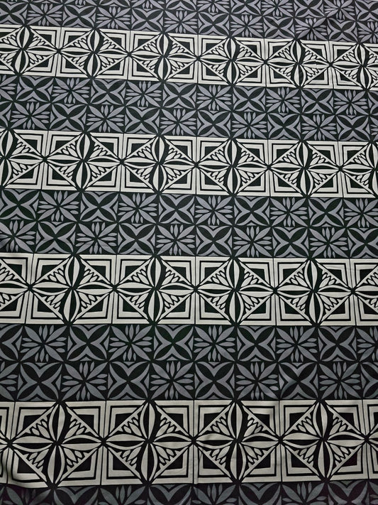 Polynesian Design #250 Grey and Black