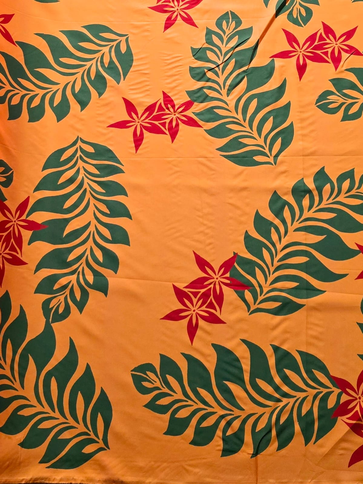 Polynesian Design #251 Orange, Green and Red