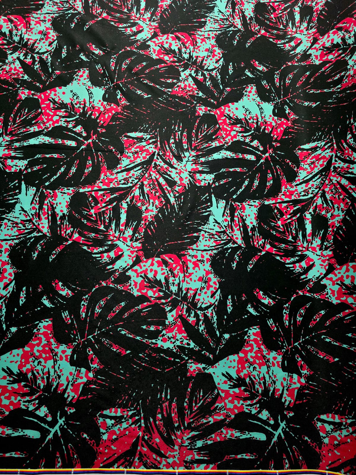 Polynesian Design #255 Black, Blue and Pink