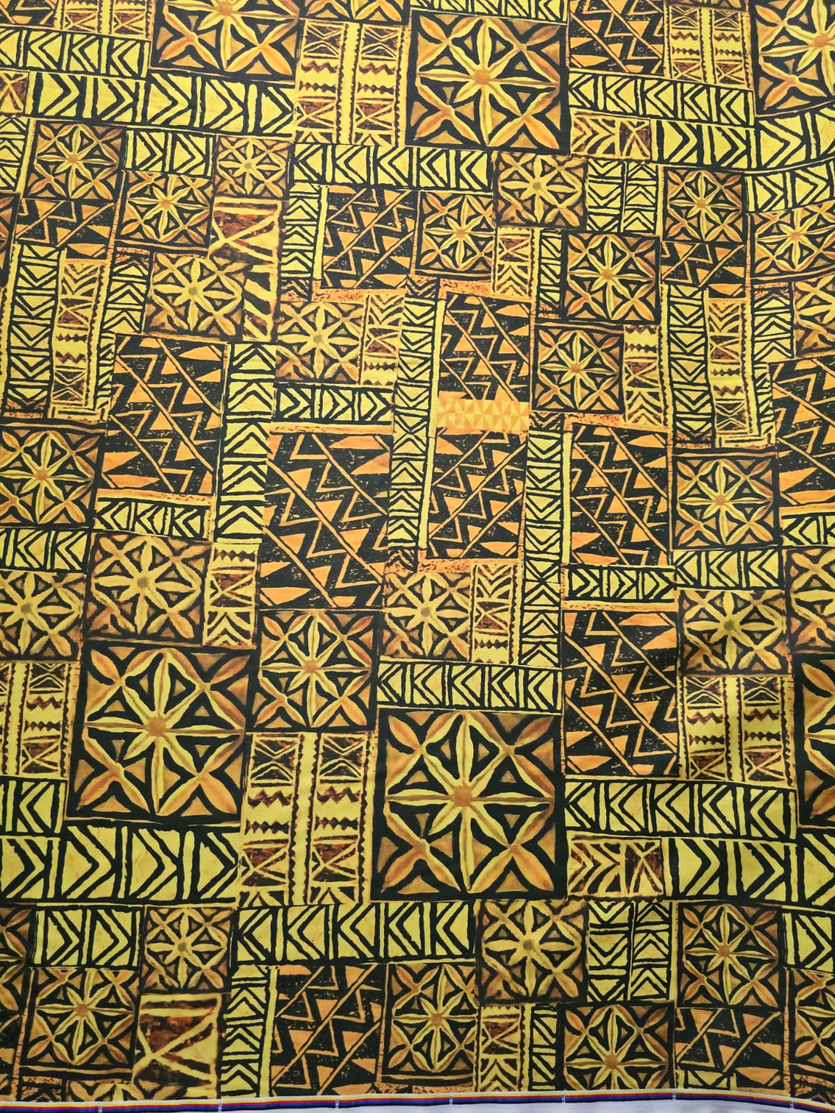 Polynesian Design #201 Black and Yellow