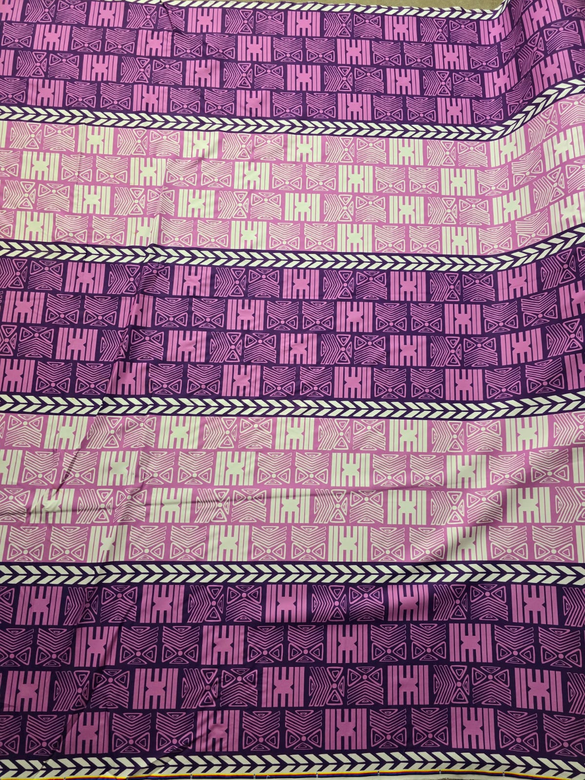 Polynesian Design #215 Purple, Pink and White