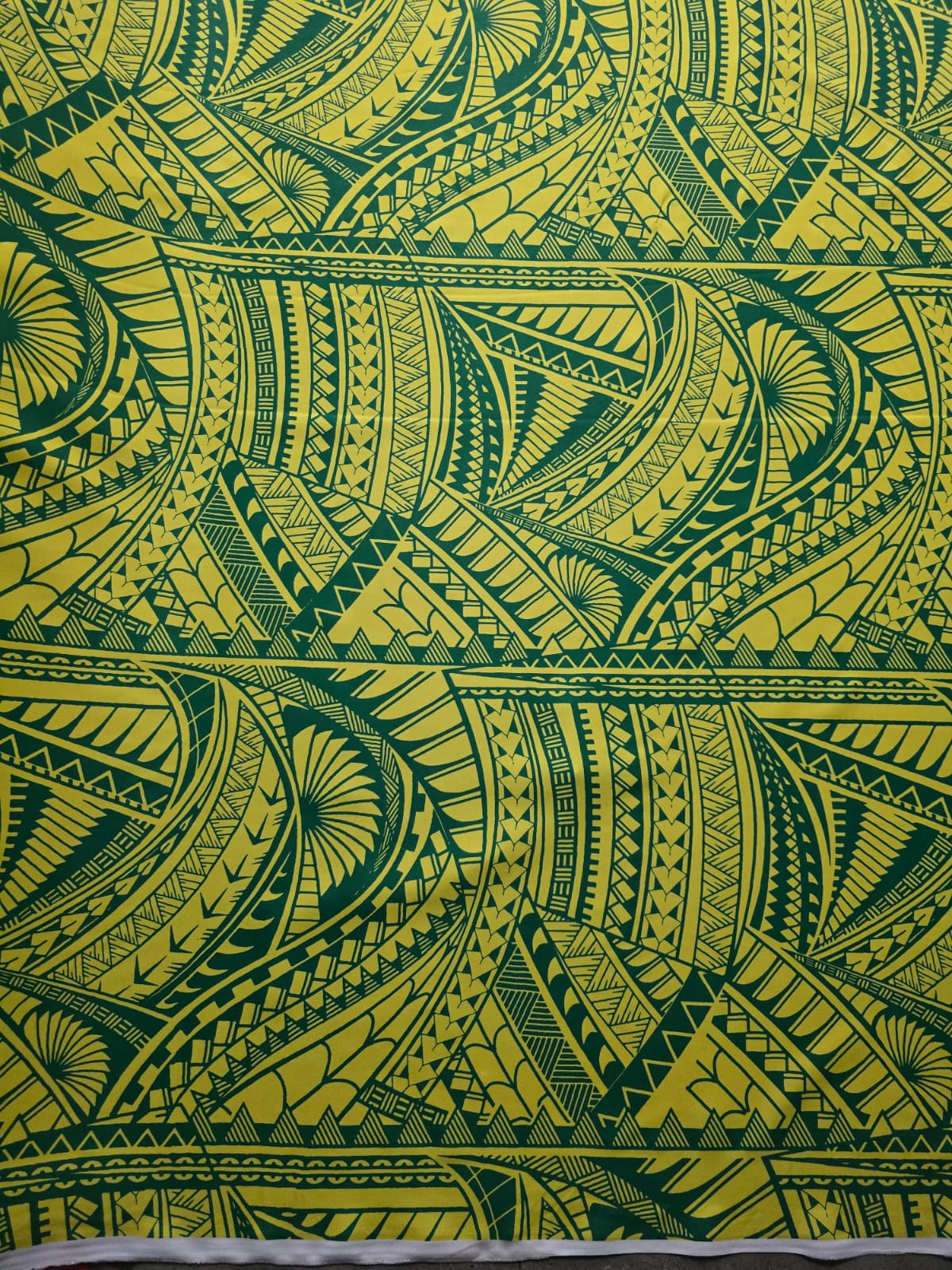Polynesian Design #234 Yellow and Green