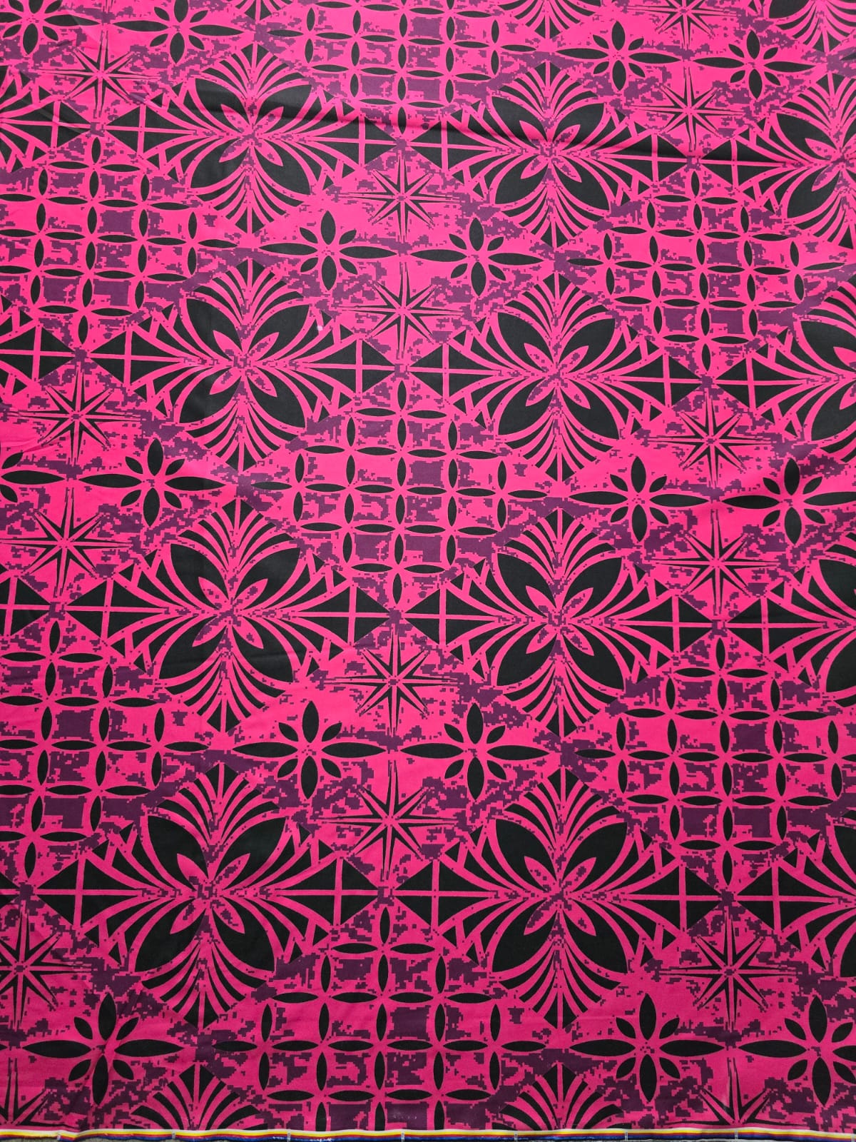 Polynesian Design #239 Pink and Black