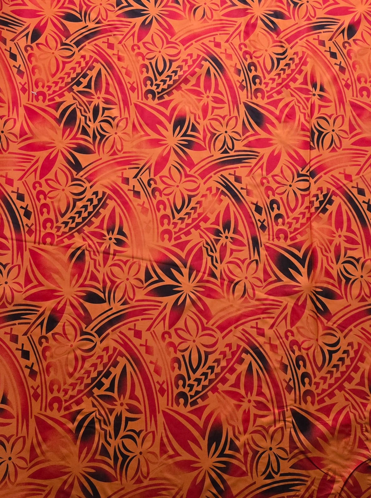 Polynesian Design #243 Orange and Black