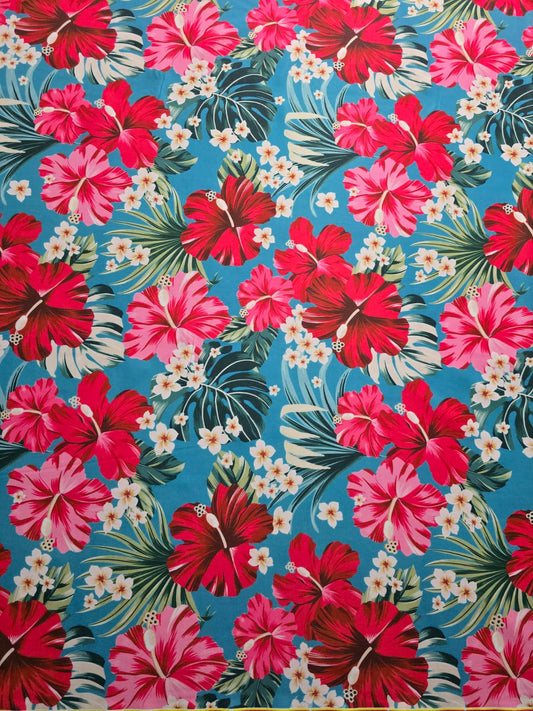 Polynesian Design #246 Mixed Hibiscus
