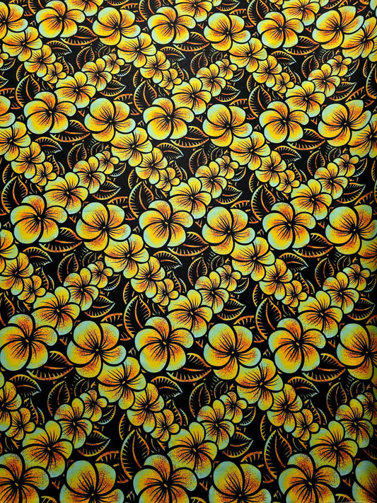 Polynesian Design #259 Yellow and Black