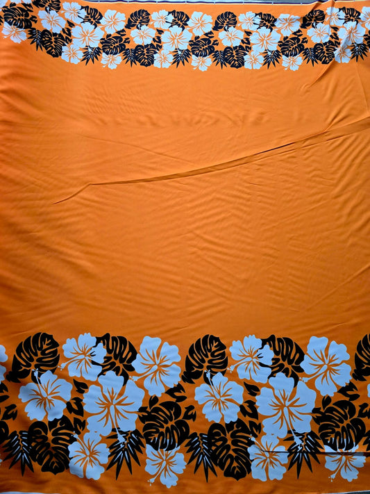 Polynesian Design #260 Orange, White and Black