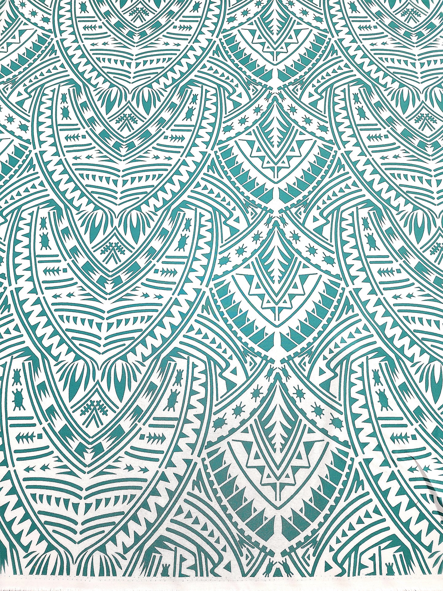 Polynesian Design #164 Green and White