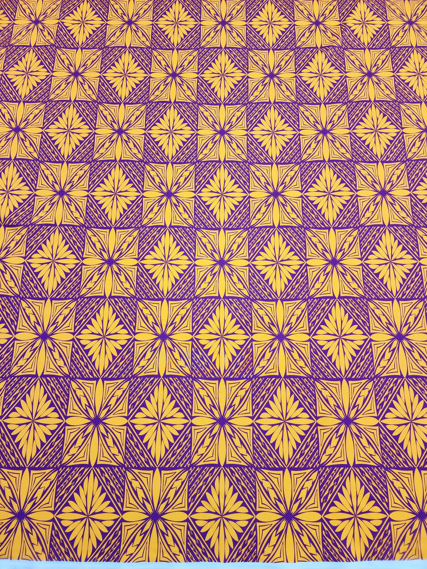 Polynesian Design #153 Yellow and Purple