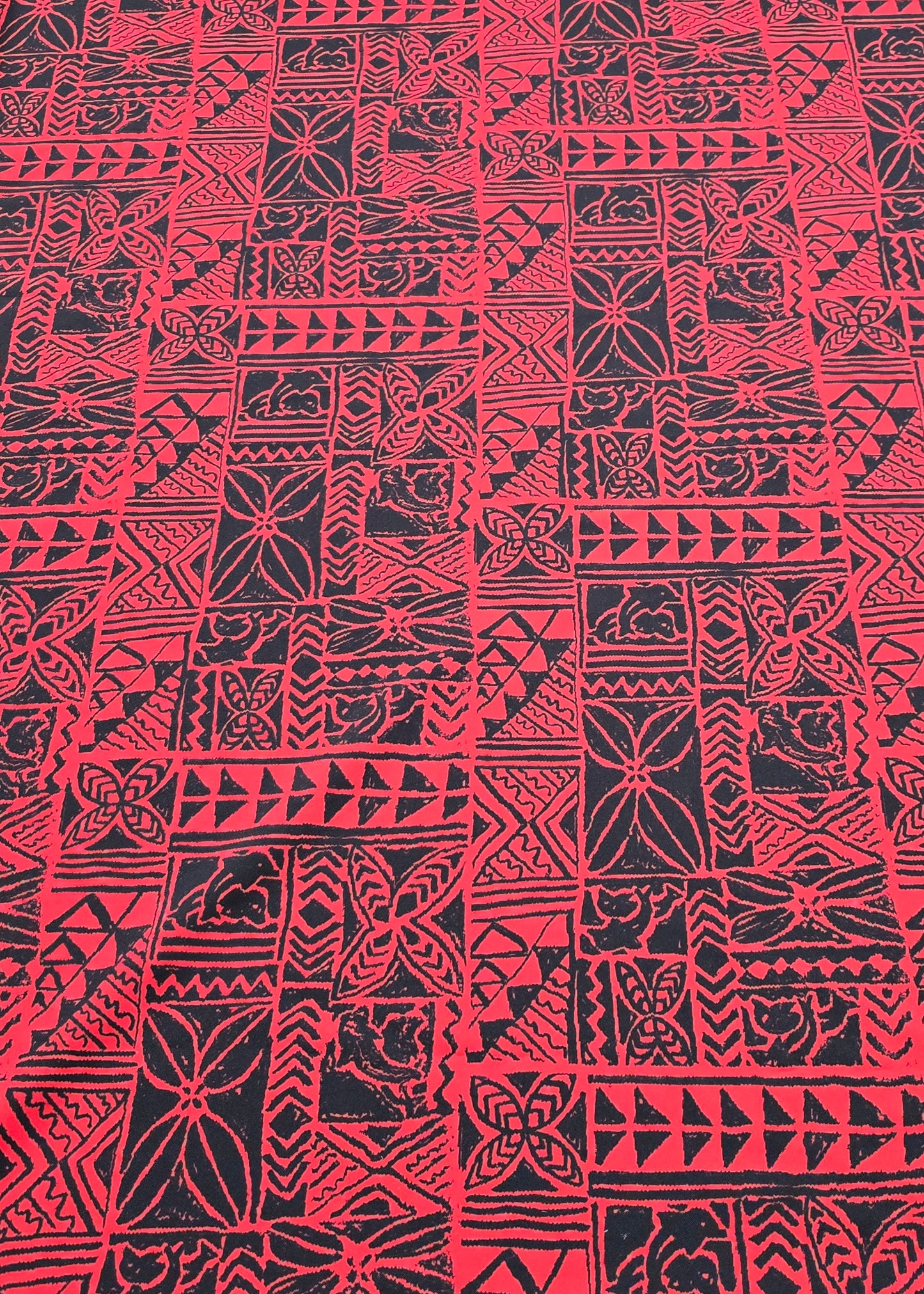 Polynesian Design #159 Red and Black