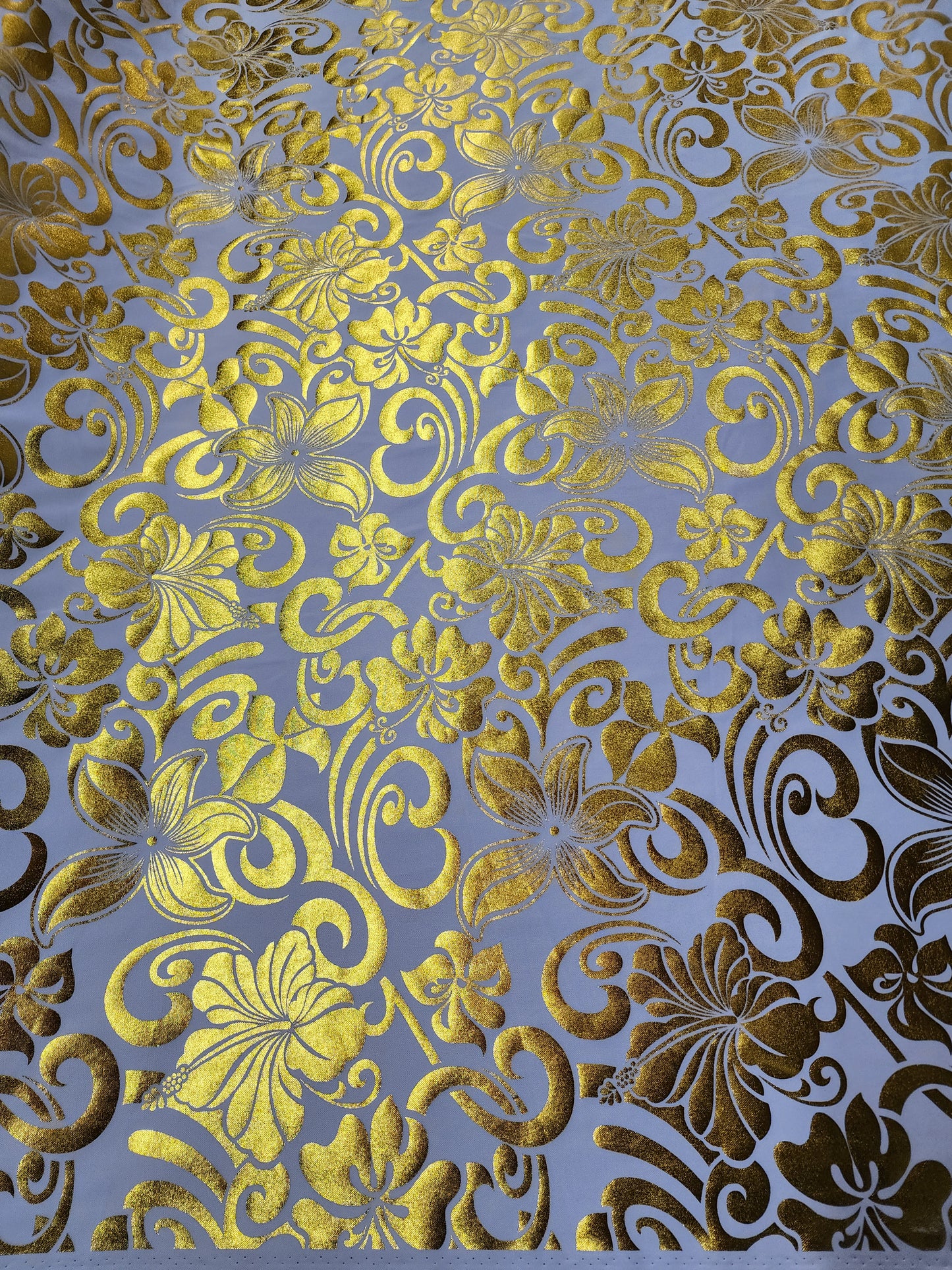 Stretch Polynesian #59 Gold on White