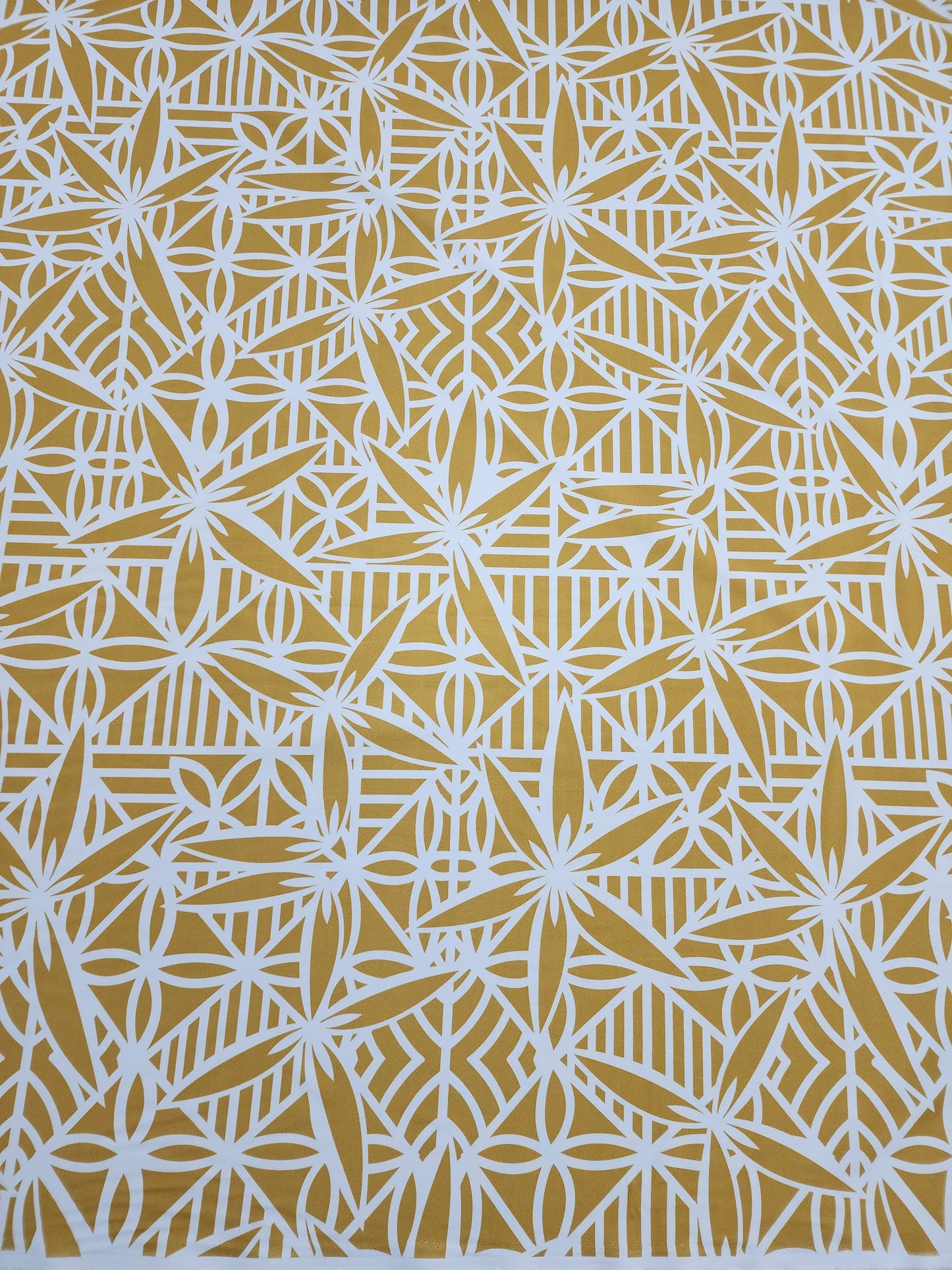 Polynesian Design #198 Gold and White