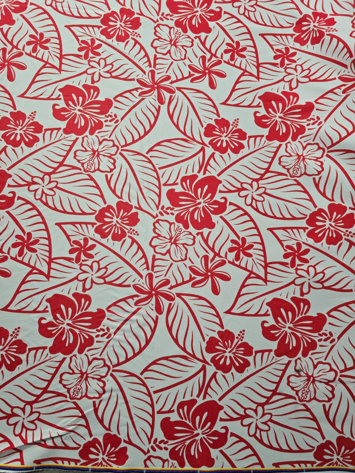 Polynesian Design #203 Red and White