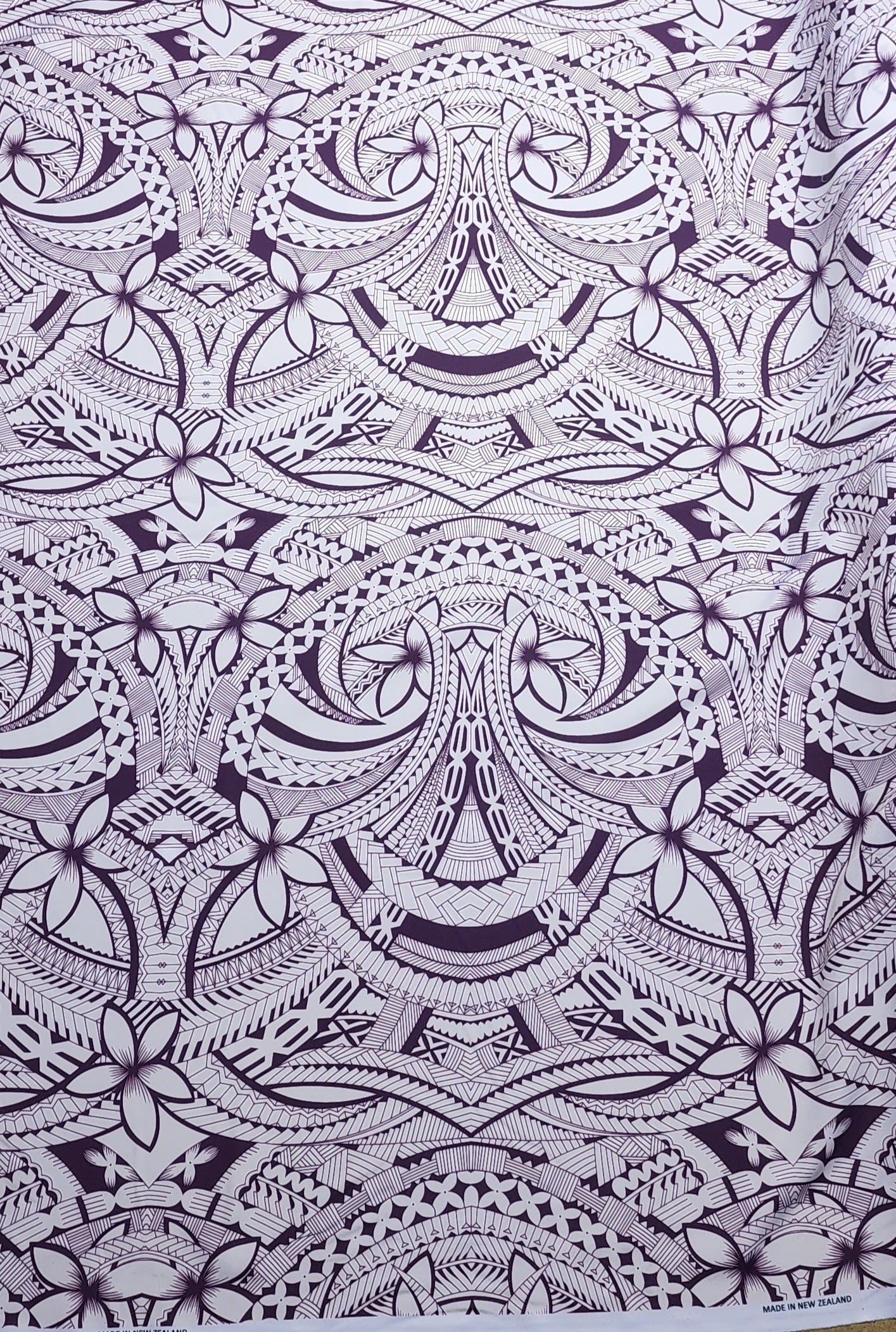 Polynesian Design #87 Purple and white (Full Design)