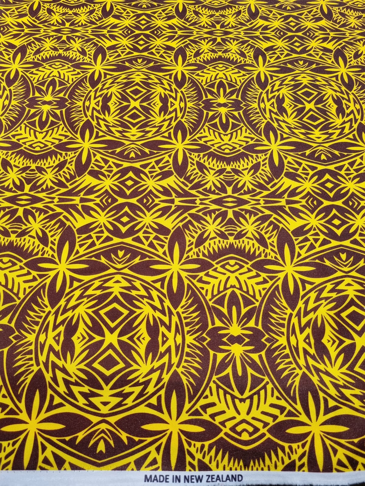 Polynesian Design #67 Brown and Yellow