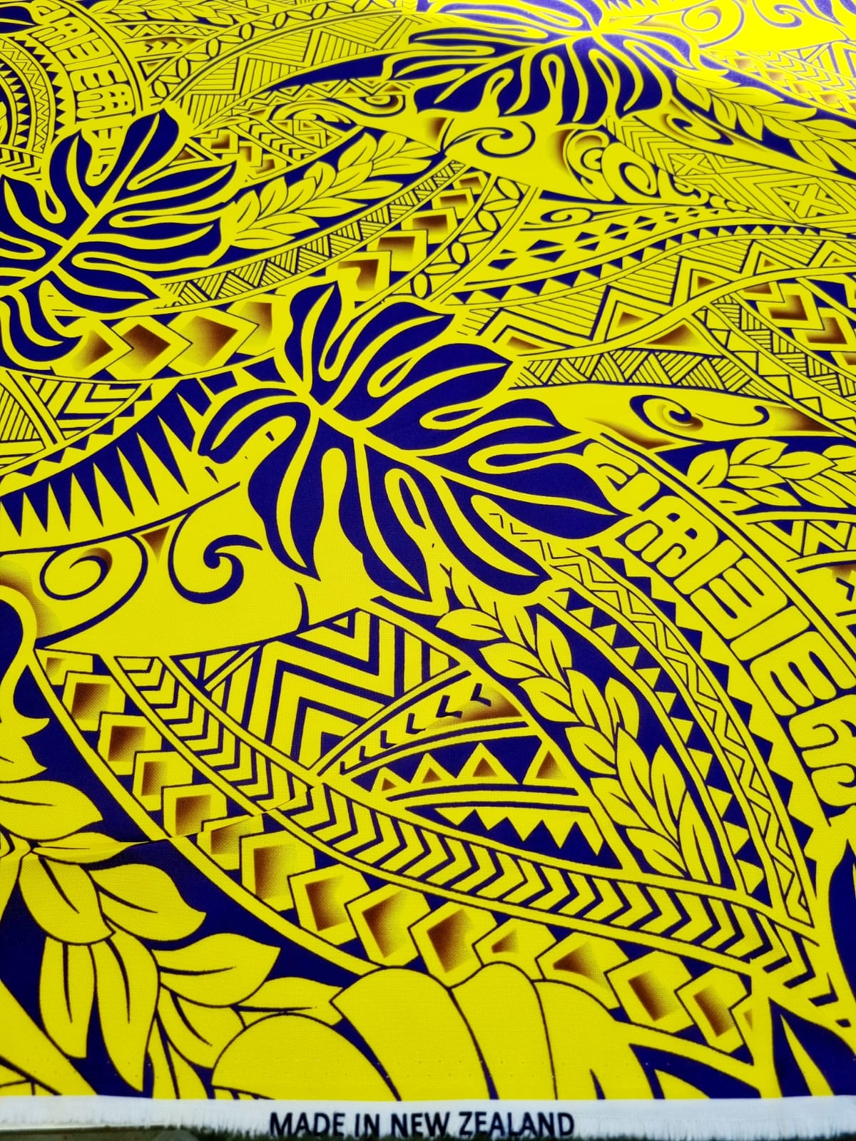 Polynesian Design #63 Yellow and Purple