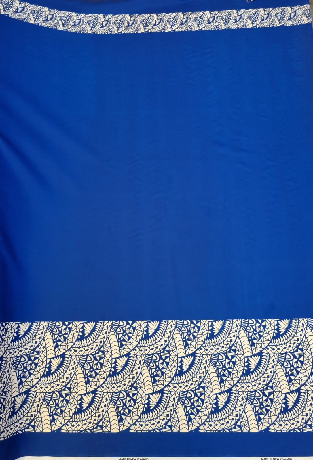 Polynesian Design #37 Blue and Cream