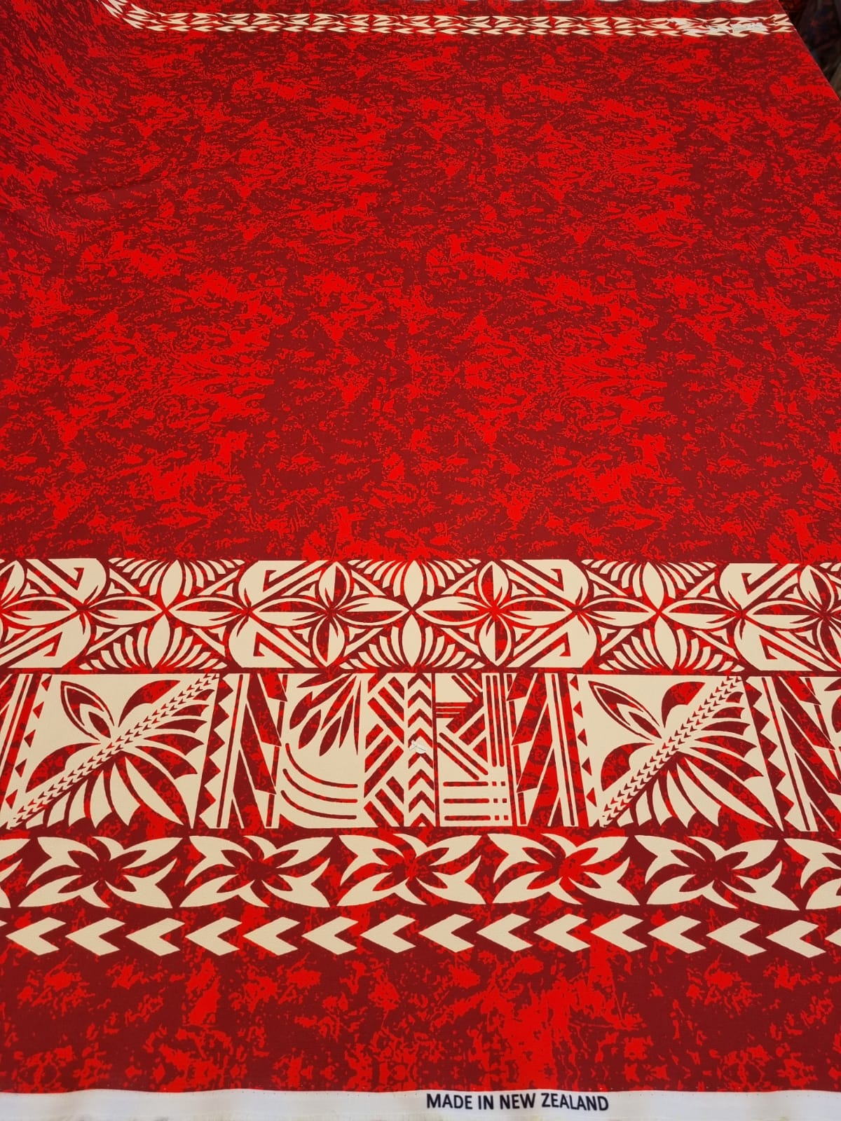 Polynesian Design #15 Red and Cream