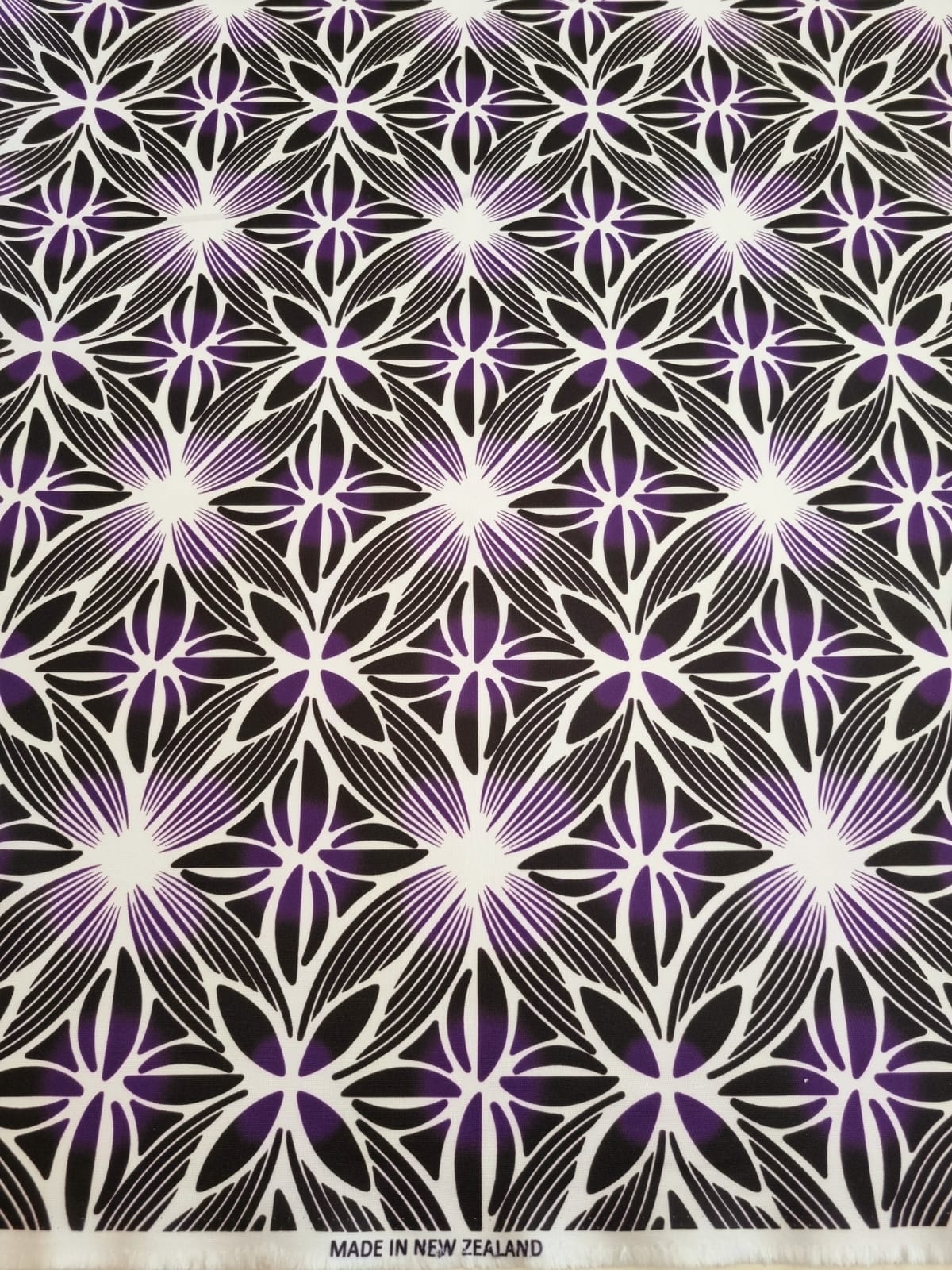 Polynesian Design #3 Black, Purple and White