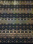 Stretch Polynesian Design #42 Gold on Black