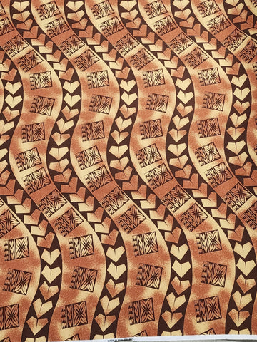 Polynesian Design #151 Cream and Brown