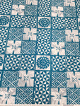 Polynesian Design #145 Aqua and Grey