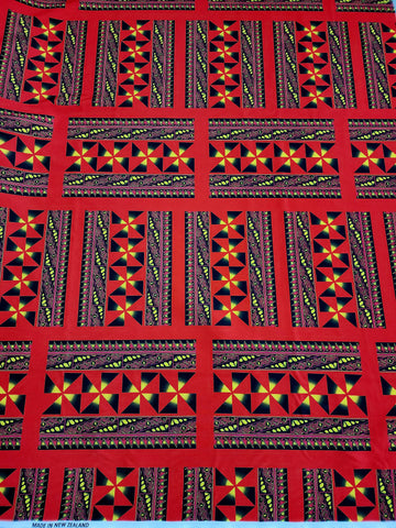 Polynesian Design #141 Red and Yellow