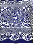 Polynesian Design #132 Blue and White