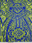 Polynesian Design #131 Green and Blue