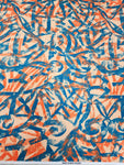 Polynesian Design #129 Orange and Blue