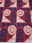 Polynesian Design #123 Red, Blue and White