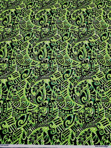 Polynesian Design #118 Green and Black