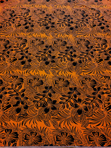 Polynesian Design #115 Orange and Black