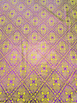 Shiny Polyester Design #28 Purple on Yellow