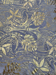 Shiny Polyester Design #37 Gold on Grey