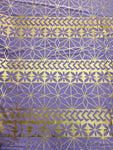 Shiny Polyester Design #42 Gold on Lilac