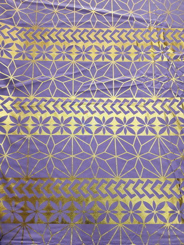 Shiny Polyester Design #42 Gold on Lilac