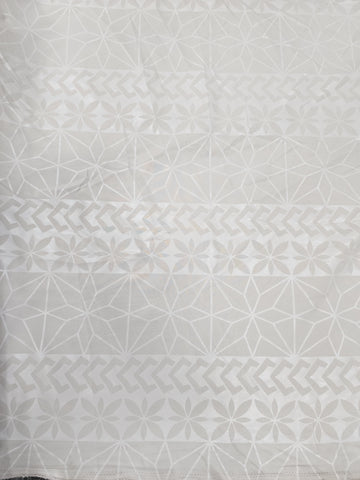 Shiny Polyester Design #43 White on Cream