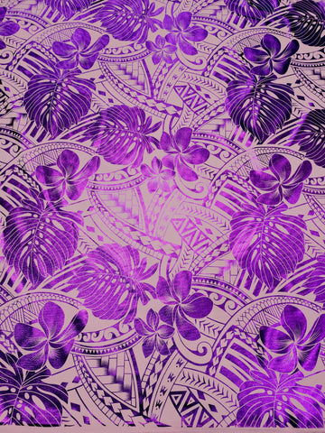 Shiny Polyester Design #45 Pink on Purple