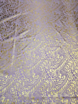 Shiny Polyester Design #63 Gold on Lilac