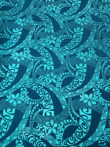 Shiny Polyester Design #66 Blue on Blue