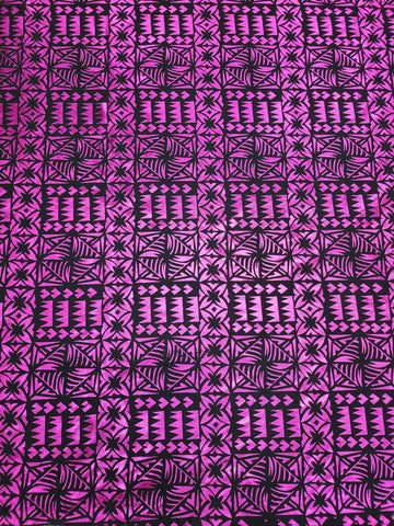 Shiny Polyester Design #75 Pink and Black