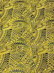 Shiny Polyester Design #76 Black on Yellow