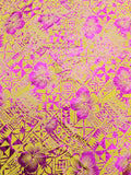 Shiny Polyester Design #81 Pink on Yellow